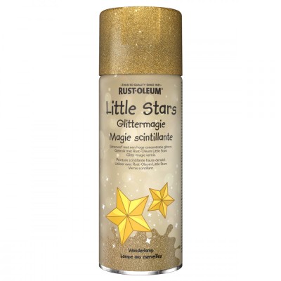 Vopsea cu sclipici mobilier si jucarii, Rust-Oleum, Little Stars, Magic Lamp, Auriu, 400 ml foto