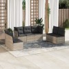 VidaXL Set canapele de grădină cu perne, 7piese gri deschis poliratan 3217412