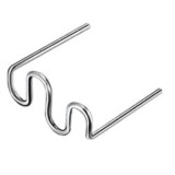 Cumpara ieftin Set 100 capse metalice pentru pistol de sudat plastic, model S, 0.8 mm, otel, argintiu