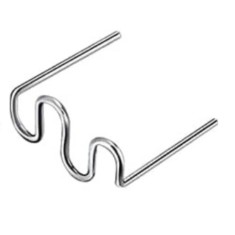 Set 100 capse metalice pentru pistol de sudat plastic, model S, 0.8 mm, otel, argintiu