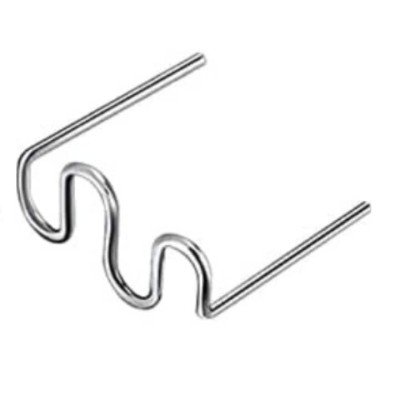 Set 100 capse metalice pentru pistol de sudat plastic, model S, 0.8 mm, otel, argintiu foto