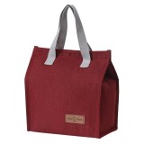 Geanta termoizolanta tip bento bag flippy, camping cooler, aluminiu, 22.5x13x25,5 cm, 3.3 l, visiniu
