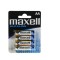 Baterie Maxell Alkaline AA R6 1,5V alcalina set 4 buc.