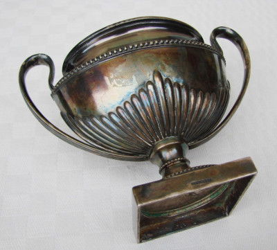 Cupa din alama argintata marcata GAB NS 99 foto
