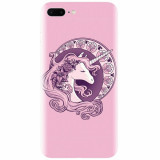 Husa silicon pentru Apple Iphone 8 Plus, Purple Unicorn