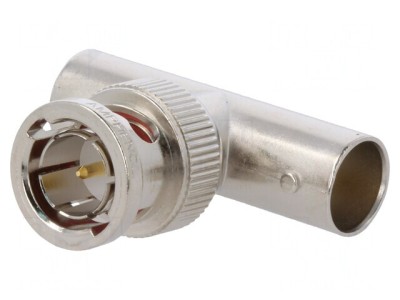 Adaptor T BNC Soclu x2 Mufă 75&amp;Omega; Aurit foto