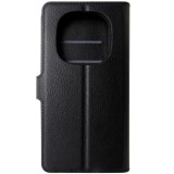 Husa tip carte cu stand Techsuit, aspect piele neagra, pentru Xiaomi Redmi Note 14 Pro 5G, 14 Pro+ 5G, Poco X7