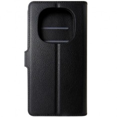Husa tip carte cu stand Techsuit, aspect piele neagra, pentru Xiaomi Redmi Note 14 Pro 5G, 14 Pro+ 5G, Poco X7