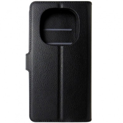 Husa tip carte cu stand Techsuit, aspect piele neagra, pentru Xiaomi Redmi Note 14 Pro 5G, 14 Pro+ 5G, Poco X7 foto