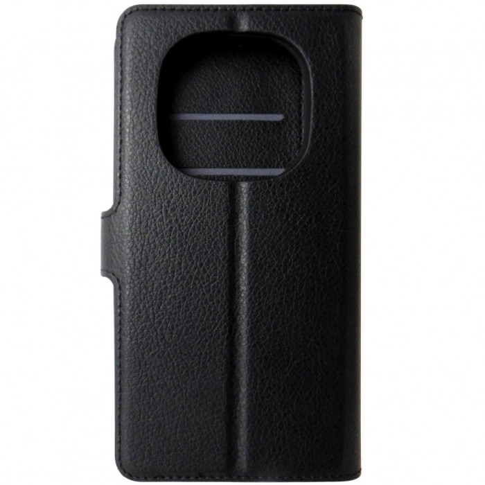 Husa tip carte cu stand Techsuit, aspect piele neagra, pentru Xiaomi Redmi Note 14 Pro 5G, 14 Pro+ 5G, Poco X7
