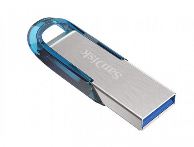 Usb flash drive sandisk ultra flair 64gb 3.0 reading speed: up to 150mb/s albastru foto