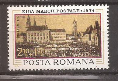 LP 863 Romania - 1974 - Ziua marcii postale romanesti, Nestampilat foto