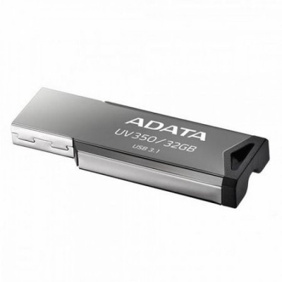 Stick memorie USB AData UV350, 32 GB, USB 3.2, Carcasa metal, Gri foto