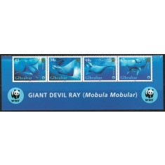 Gibraltar 2006 Mi 1150/53 strip MNH - WWF: Pisici de mare 27-3