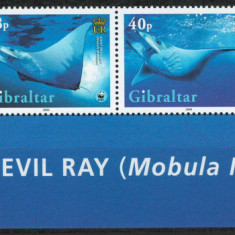 Gibraltar 2006 Mi 1150/53 strip MNH - WWF: Pisici de mare 27-3