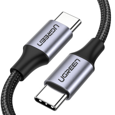 Cablu Ugreen USB Tip C - USB Tip C &amp;Icirc;ncărcare Rapidă 480 Mbps Cablu 60 W 3 A 1 M Negru-gri (US261 50150) foto