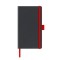 AGENDA NEDATATA A5 CASTELLI, COPERTA RIGIDA NEGRU, ELASTIC ROSU, DICTANDO IVORY