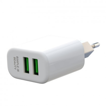 Incarcator Retea XO-L85C 2,4A 2x USB,+ Cablu de incarcare Micro USB, Alb, Blister