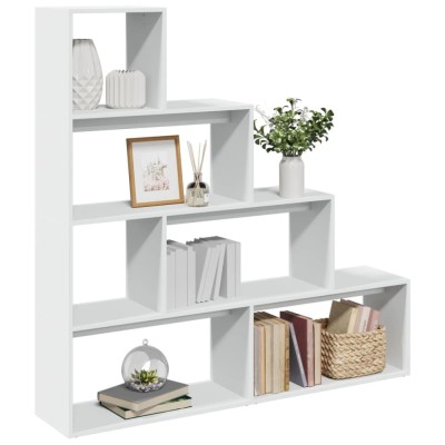 Gossi biblioteca/separator 4 niveluri, alb, 143,5x29x143,5 cm lemn foto