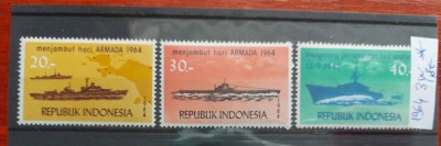 TS21 - Timbre serie - Republik Indonesia - 1964 Motiv Naval foto