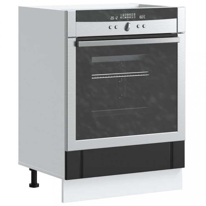 vidaXL Dulap pentru cuptor &bdquo;Lucca&rdquo; lemn negru prelucrat 853758