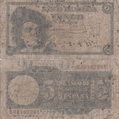 1948 (5 III), 5 pesetas (P-136a) - Spania!