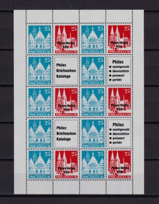 ✅(V 10) Germania &amp;#039;81,bloc/viniete oficiale Expo.Fila. Frankfurt,Aliati 1948,MNH foto