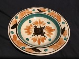 Farfurie romaneasca pictata perioada RSR anii 70 realizata la Sighisoara !