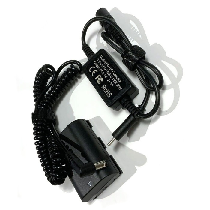 Alimentator Tip Baterie Sony NP-FW50 Dummy Battery DC COUPLER FULL DECODED TYPE-C SPRING CORD
