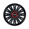 Set 4 capace roti Negre Cu Inel Rosu Active R16 Compatibil Cu Audi, Autohelix MSA