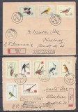 ROMANIA 1959 LP 474 PASARI CANTATOARE SI FOLOSITOARE SERIE/PLIC PAR AVION ROMANIA-GERMANIA 1960