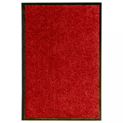 Covoraș de ușă lavabil, roșu, 40 x 60 cm foto