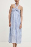 Answear Lab rochie din in midi, evazată