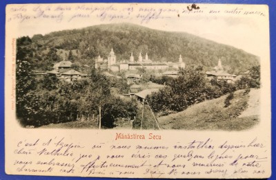 Manastirea Secu - judetul Neamt 1901 clasica, circulata foto