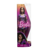 PAPUSA BARBIE FASHIONISTA SATENA CU PISTRUI, BARBIE - Fashionistas