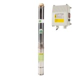 Pompa submersibila, tun lung, 750W, 3000L/h, 75QJD 1.8-54/15-0.55, rosu, panou comanda, Micul Fermier, GF-0710-S001-G02