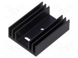 Radiator extrudat cu aripioare TO32 neagră SEIFERT ELECTRONIC 37,5mm x 29mm