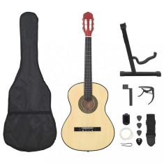 vidaXL Set de chitară clasică pentru &icirc;ncepători, 12 piese, 4/4 39&quot;