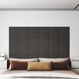 VidaXL Panouri de perete 12 buc. gri &icirc;nchis 30x30 cm textil 1,08 m&sup2;