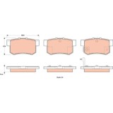 Placute frana Fiat Sedici (189 ), 1.6 16V, 1.6 16v 4x4, 1.9 D Multijet, 1.9 D Multijet 4x4, 2.0 D Multijet, 2.0 D Multijet 4x4, punte spate, cu indic, Trw