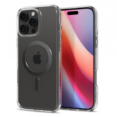 Husa MagSafe pentru Apple iPhone 16 Pro Max, Spigen, Ultra Hybrid, Gri ACS08000 foto