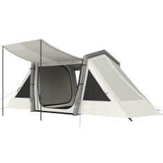Outsunny Cort gonflabil 6 persoane Montare rapidă Cort outdoor pentru camping cu 2 dormitoare Antreu Fereastră | Aosom Romania