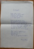 Manuscris Florin Mugur ; Poezia: De dragoste