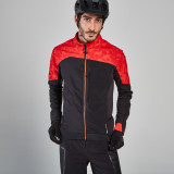 Jachetă ciclism ST500 Roșu-Negru Bărbați, Rockrider