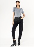 Blugi dama Mom Fit Nina Carter Negru P502-8 M10