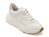 Cumpara ieftin Pantofi sport GEOX albi, D45UFB, din piele naturala