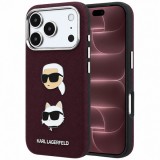 Husa pentru Apple iPhone 18 Pro Max / 17 Pro Max, Karl Lagerfeld, Saffiano with Karl &amp; Choupette Head's Pin and Logo, Visinie