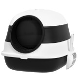 PawHut Litieră Pisici cu Capac, Lopățică, Deodorant Inclus - 52x41x38 cm, Negru