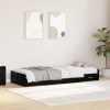 Cadru de pat cu depozitare Stejar Negru 100 x 200 cm Lemn compozit, vidaXL