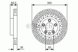 Disc frana VW TOUAREG (7P5) (2010 - 2016) BOSCH 0 986 479 B12